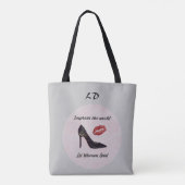 Tote Bag Gris moderne laisse les femmes diriger (Dos)