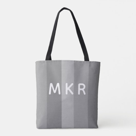 Tote Bag Gris monogramme (Dos)