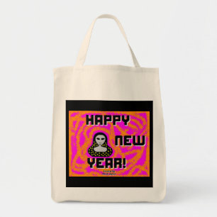 Tote Bag Gris Nouvel An Wis Épicerie Fourre-tout