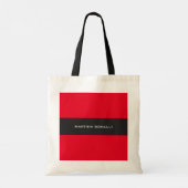 Tote Bag Gris rouge clair (Dos)