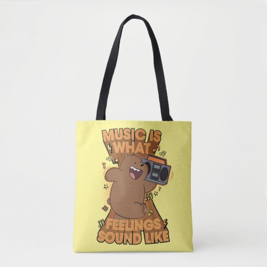Tote Bag Grizz - La musique est ce que les sentiments resse (Devant)