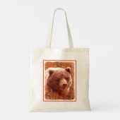 Tote Bag Grizzly Bear Cub dans Fireweed Peinture Art de la  (Dos)
