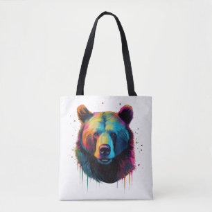 Tote Bag Grizzly Oear Amateurs Pop Art Big Grizzly Ours