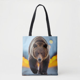 Tote Bag Grizzly Oear Animaux sauvages dans la rue