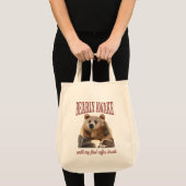 Tote Bag Grizzly Sleepy Bear Coffee Love (Devant (produit))