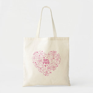 Tote Bag GRL PWR Pink Ribbon Heart - Journée des femmes