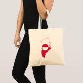 Tote Bag Groenland- drapeau dans le pays (Devant (produit))