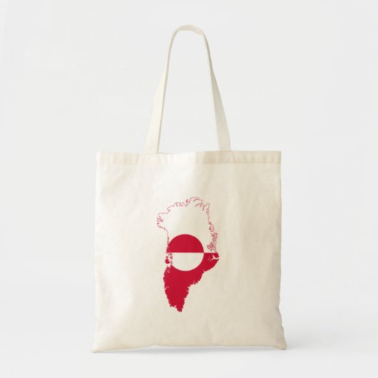 Tote Bag Groenland- drapeau dans le pays (Devant)