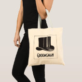 Tote Bag Groomsman Top Hat (Devant (produit))