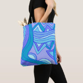 Tote Bag Groovy Blues (De près)