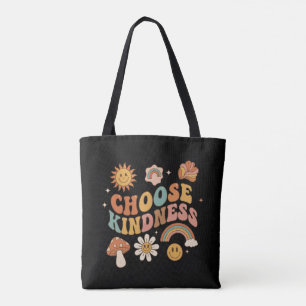 Tote Bag Groovy Choisissez la gentillesse Rétro 70s Vintage