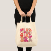 Tote Bag Groovy Dans Ma Fleur Fille Era Retro Soeur Toddler (Devant (produit))