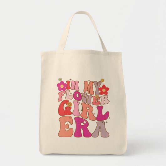 Tote Bag Groovy Dans Ma Fleur Fille Era Retro Soeur Toddler (Devant)
