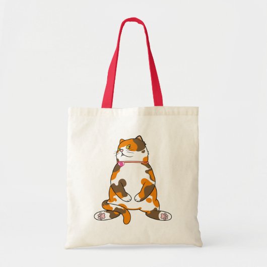 Tote Bag Gros Calico Chat est en vedette (Devant)
