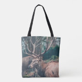 Tote Bag Gros cerf Brown avec gros colliers (Dos)