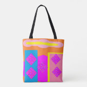 Tote Bag Gros citron rose amusant avec le logo (Dos)