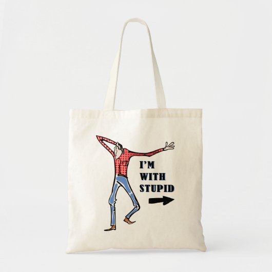 Tote Bag Gros cul, idiot (Devant)