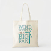 Tote Bag Gros fan de puissance éolienne humoristique (Devant)