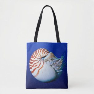 Tote Bag Gros plan de nautile à chambre