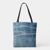 Tote Bag gros plan du tissu en denim (Dos)