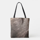 Tote Bag Gros plan en cuir élégant : Motif texturé (Dos)