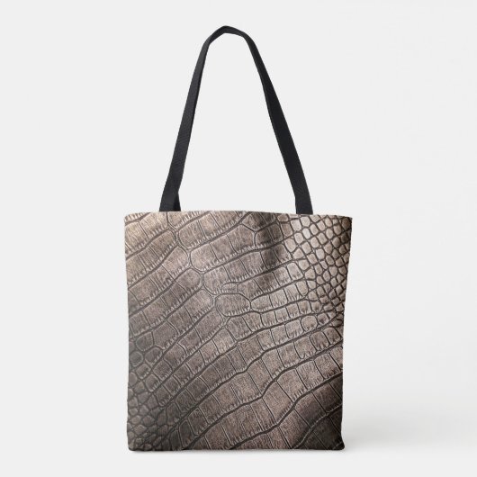 Tote Bag Gros plan en cuir élégant : Motif texturé (Dos)