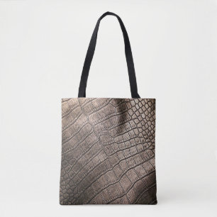Tote Bag Gros plan en cuir élégant : Motif texturé