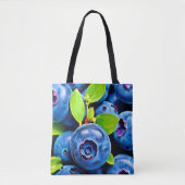 Tote Bag Gros plan sur les bleuets frais (Devant)