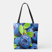 Tote Bag Gros plan sur les bleuets frais (Dos)