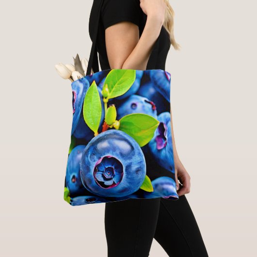 Tote Bag Gros plan sur les bleuets frais (De près)