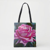 Tote Bag Grosse et belle rose Fleur Rose en fleurs Fourre-t (Devant)