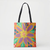 Tote Bag Grosse fleur orange (Devant)