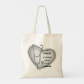 Tote Bag Grosse infirmière de coeur gris (Dos)