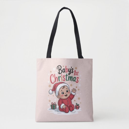 Tote Bag Grossesse 1er Noël de bébé Annonce de grossesse (Devant)