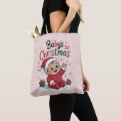 Tote Bag Grossesse 1er Noël de bébé Annonce de grossesse (De près)