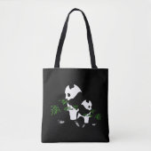 Tote Bag Grossissant Panda Noir (Devant)