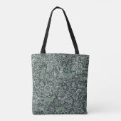 Tote Bag Grotte verte foncée Chouette lapin renard Noël (Dos)