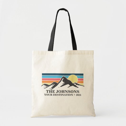 Tote Bag Groupe Camping familial sur mesure (Devant)