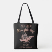 Tote Bag Groupe Croisière Voyage Rose Gold Jolie fille (Dos)
