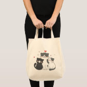 Tote Bag groupe de chats mignons | Conception amoureux des (Devant (produit))