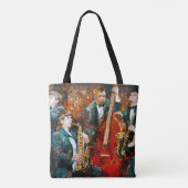 Tote Bag Groupe de jazz élégant jouant de la musique sur la (Dos)