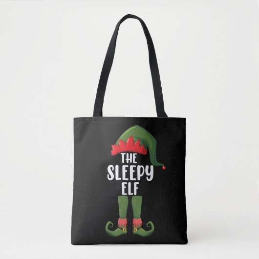 Tote Bag Groupe de jumelage des elfes endormis Noël (Devant)
