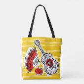Tote Bag Groupe de Souvenirs espagnols dans toute la fourre (Dos)