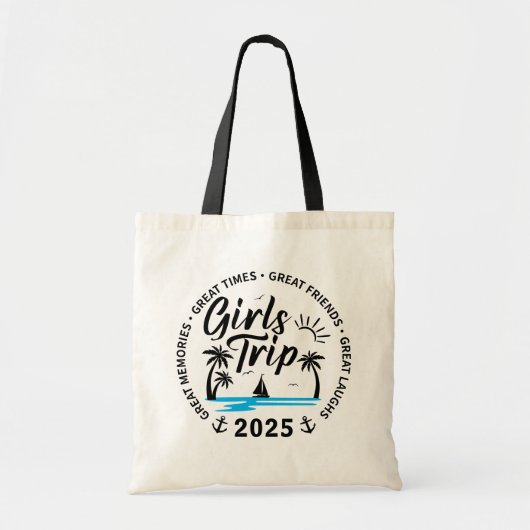 Tote Bag Groupe Voyage Filles Personnalisé Correspondant Va (Devant)
