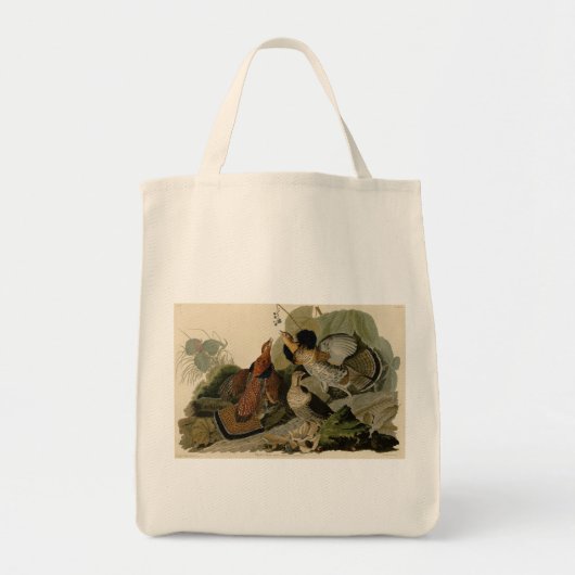 Tote Bag Grouse rouffé - d'Audubon's Birds of America (Devant)
