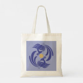 Tote Bag grues doubles vintage bleu (Dos)