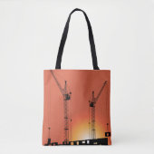 Tote Bag Grues Sur Un Bâtiment (Devant)