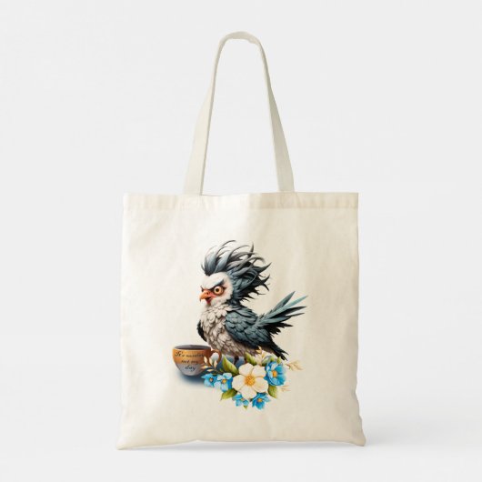 Tote Bag Grumpy Bird lundi. (Dos)