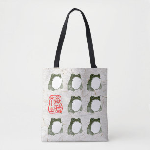 Tote Bag Grumpy Grenouille japonaise crapaud 19ème siècle