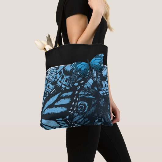 Tote Bag Grunge Butterfly Art (De près)